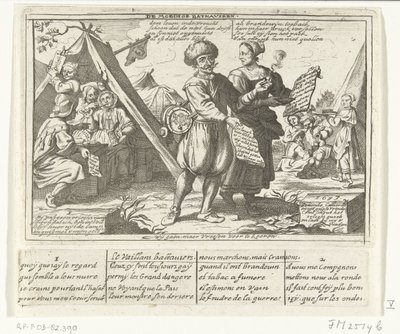 De modiga Bataverna, 1673 The courageous Bathaviers / Le Vaillans battaviers (titel på objekt) Sex franska tecknade serier om holländarna från 1673 (serietitel) av anonymous (possibly)