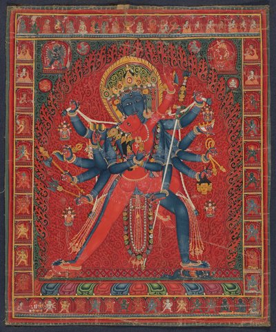 Chakrasamvara and consort Vajravarahi av anonymous 