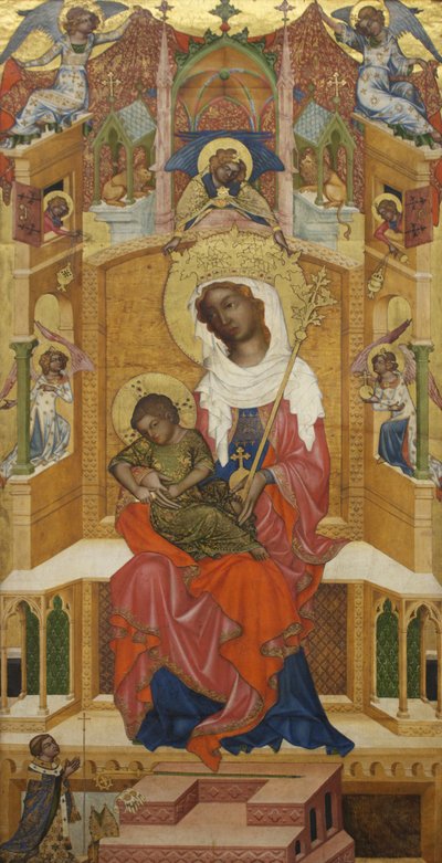 Tyska: Tronande Maria med barnet (Glatzer Madonna) Glatz Madonna av anonymous 