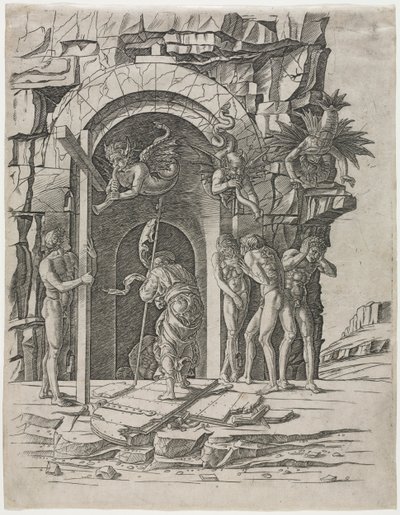 Nedstigning till Limbo av attributed to Andrea Mantegna