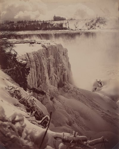 Frosna Falls av attributed to Charles Bierstadt