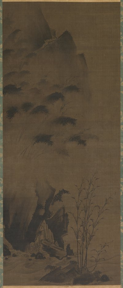 Bambu i regn av attributed to Genga