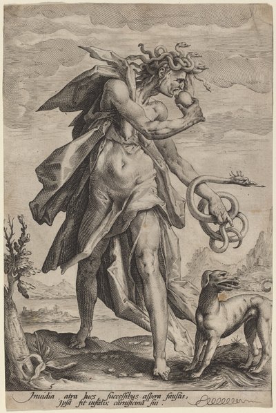 Avundas av attributed to Jacob Matham, after Hendrik Goltzius