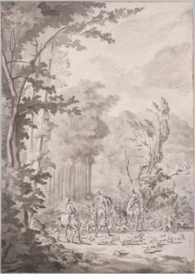 En jaktfest på Marly av attributed to Jean Baptiste Martin, Le Vieux