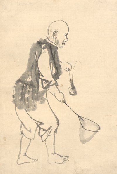 Räkfiskaren av attributed to Kono Bairei