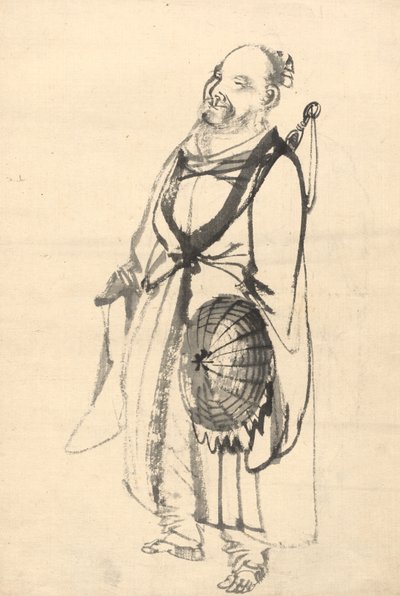 Den vandrande eremiten av attributed to Kono Bairei