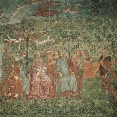 Hövliga damer på en utomhuskonsert av attributed to Master of the Triumph of Death