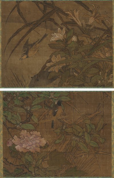 Fåglar och blommor av attributed to Sesshū Tōyō