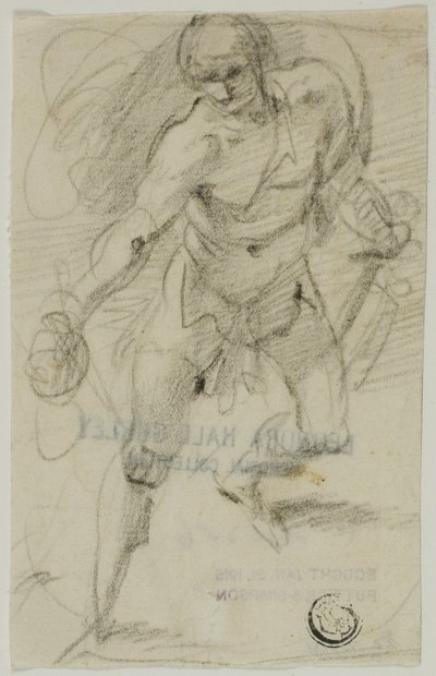 David med Goliat-huvudet av called Cavaliere d