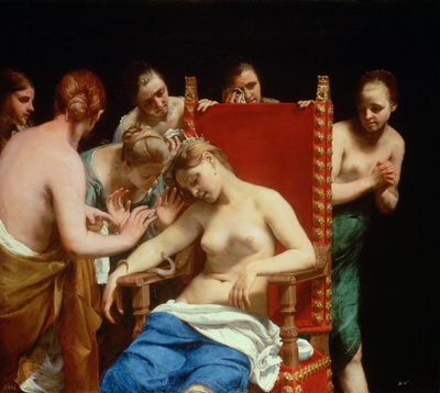 Kleopatras död av called Guido Canlassi Guido Cagnacci