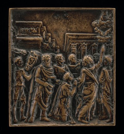 Augustus och Sibylla av called Riccio Andrea Briosco