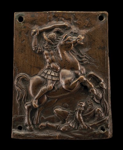 Ryttare och fotsoldat av called Riccio Andrea Briosco