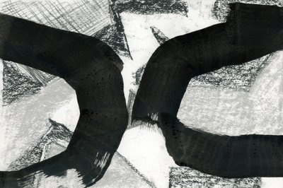 Abstrakta svarta kurvor av cartissi