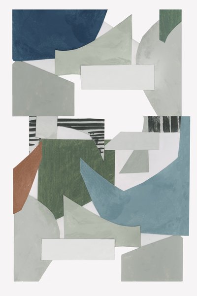 Abstrakt geometrisk collage av cartissi