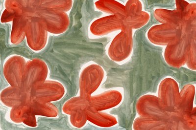 Abstrakt rött blommönster av cartissi