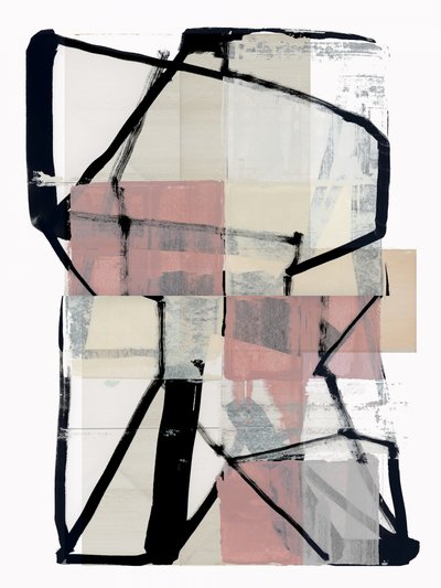 Rosa geometrisk collage av cartissi