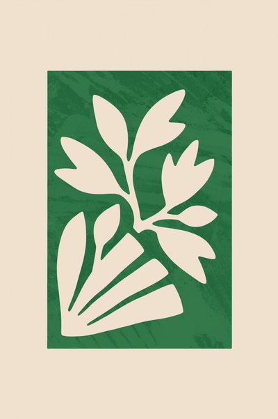 Minimalistisk botanisk utskärning av cartissi