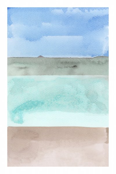 Fredfull himmel, hav, sand av cartissi