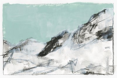 Abstrakt bild av ett snötäckt berg av cartissi