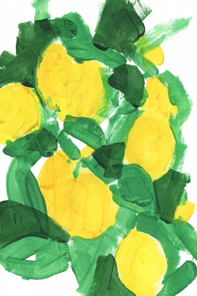 Livfull abstrakt citrondekoration av cartissi