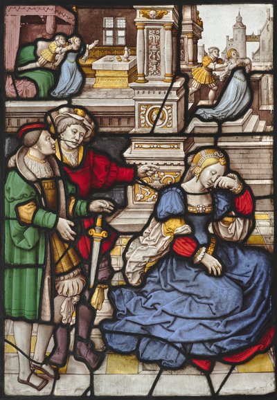 Berättelsen om Lucretia av circle of Master of the "Kanis Triptych"