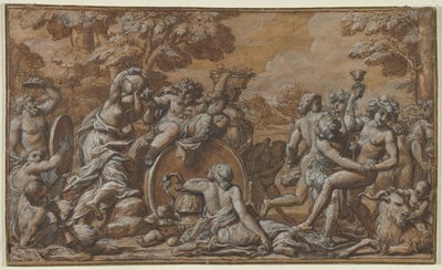 bacchanal av circle of Pietro da Cortona