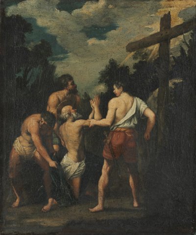 Sankt Andreas martyrskap av copy after Guido Reni