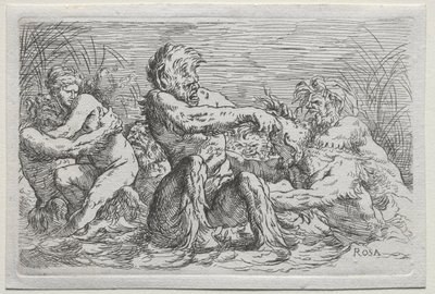 Flodgudar av copy after Salvator Rosa