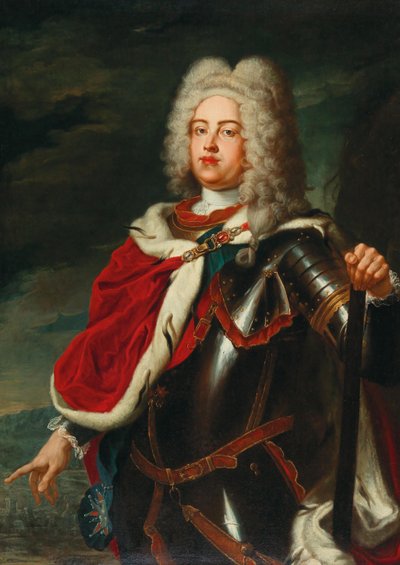 Fredrik Augustus II, kurfurste av Sachsen och blivande kung Augustus III av Polen som kronprins. av Ádam Mányoki