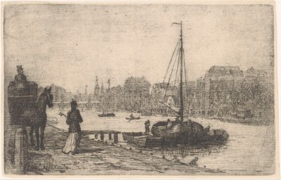 Flod i en stad av de Groot (prentmaker)
