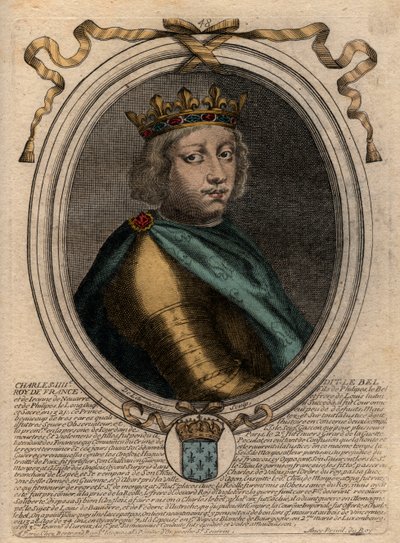 Porträtt av Karl IV the Bel (1294-1328), kung av Frankrike - Karl IV 