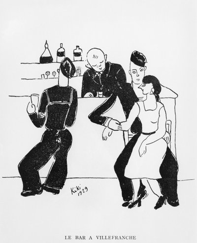Bar i Villefranche, illustration från "Kiki