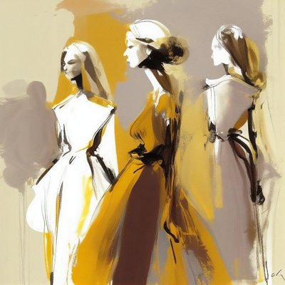 Minimalistisk målning abstrakt expressionism, kvinnomålning, väggkonsttryck av F. Abderrahim