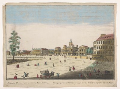 Se på Buen Retiro-palatset i Madrid Vüe ​​​​et perspective de la maison de plaisance du roy d
