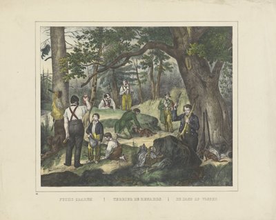 Fuchs graben. / Terrier de renards. / Jaga rävar (titel på objekt) av firma Joseph Scholz
