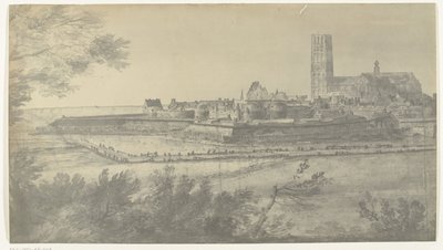 Utsikt över Harderwijk, 1672 Foton av teckningar av den franska invasionen av Nederländerna 1672 av Adam Frans van der Meulen bevarade i Manufacture des Gobelins (serietitel) av frères Moreau
