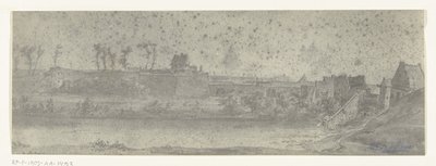 Utsikt över Maastricht, 1672 Foton av teckningar av den franska invasionen av Nederländerna 1672 av Adam Frans van der Meulen bevarade i Manufacture des Gobelins (serietitel) av frères Moreau