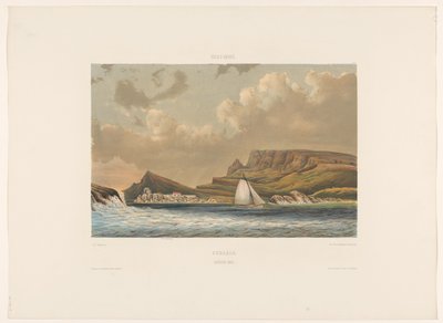 Caracasbaai Curacao. Caraccas Baai (titel på objekt) av jonkheer Jacob Eduard van Heemskerck