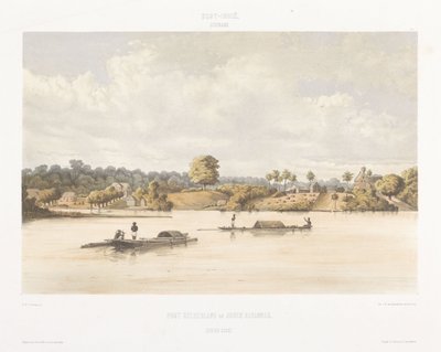 Vy över Post Gelderland och judarna Savannah Utsikter från Nederländernas Västindien (serietitel) av jonkheer Jacob Eduard van Heemskerck
