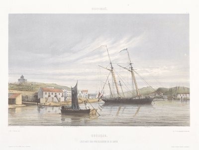 Kajplats för krigsfartyg i Curaçaos hamn Utsikter från Nederländernas Västindien (serietitel) av jonkheer Jacob Eduard van Heemskerck