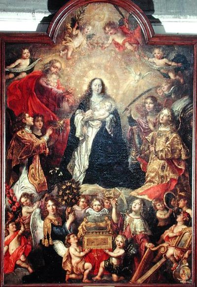 Adoration of the Virgin (olja på duk) av or Liemaecker Nicolaas de Liemakere