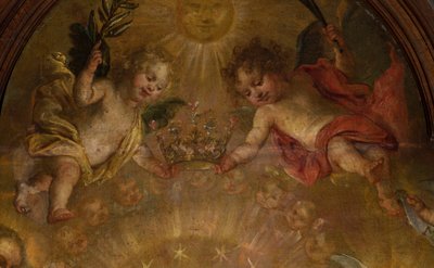 Församlingskyrka (Sint-Walburgakerk). Målning. Nicolas De Liemaeckere. av or Liemaecker Nicolaas de Liemakere