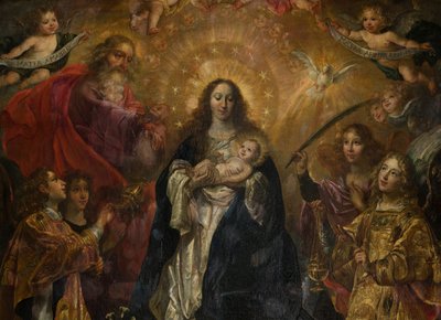 Församlingskyrka (Sint-Walburgakerk). Målning. Nicolas De Liemaeckere. av or Liemaecker Nicolaas de Liemakere
