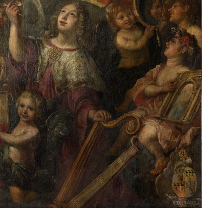 Församlingskyrka (Sint-Walburgakerk). Målning. Nicolas De Liemaeckere. av or Liemaecker Nicolaas de Liemakere