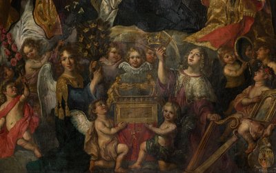 Församlingskyrka (Sint-Walburgakerk). Målning. Nicolas De Liemaeckere. av or Liemaecker Nicolaas de Liemakere