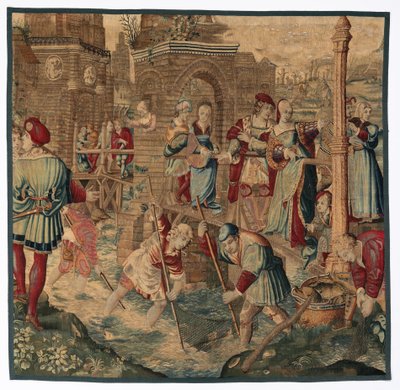 Vår: Fiskeplats av possibly by Gobelins Manufactory