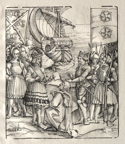 Maximilian sluter fred med Henry VII av possibly by Peter Flötner