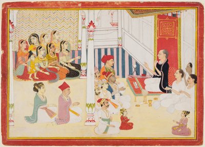 Svetambara Jain lärare ger instruktioner av possibly by Sahib Ram