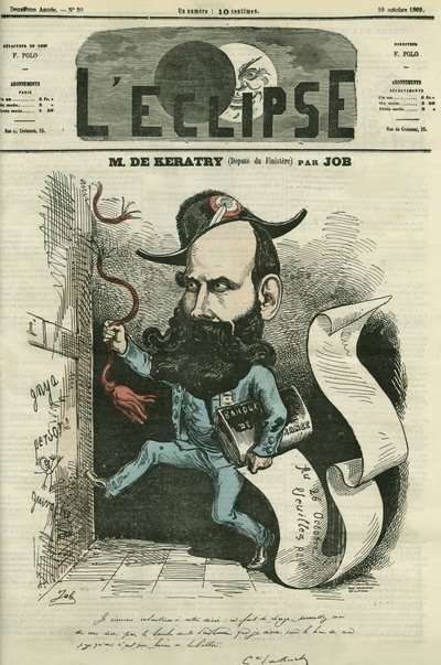Tecknad av Emile Keratry (1832-1904), fransk politiker. Omslag i "" L