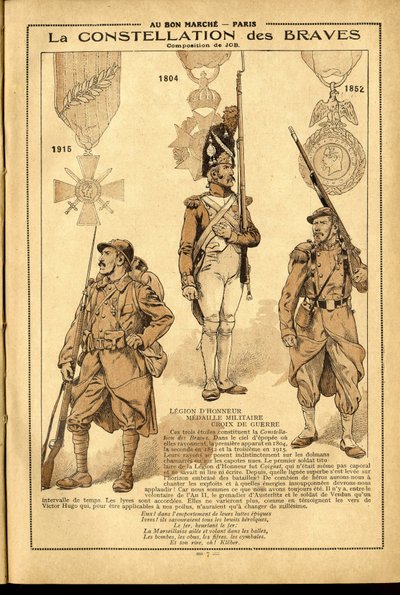 Dagbok för Bon Marche 1917 - Illustration av Job (Jacques Marie (Jacques-Marie) Gaston Onfray och Breville) (1858-1931): 1905 av pseudonym for Onfray de Breville Jacques Job